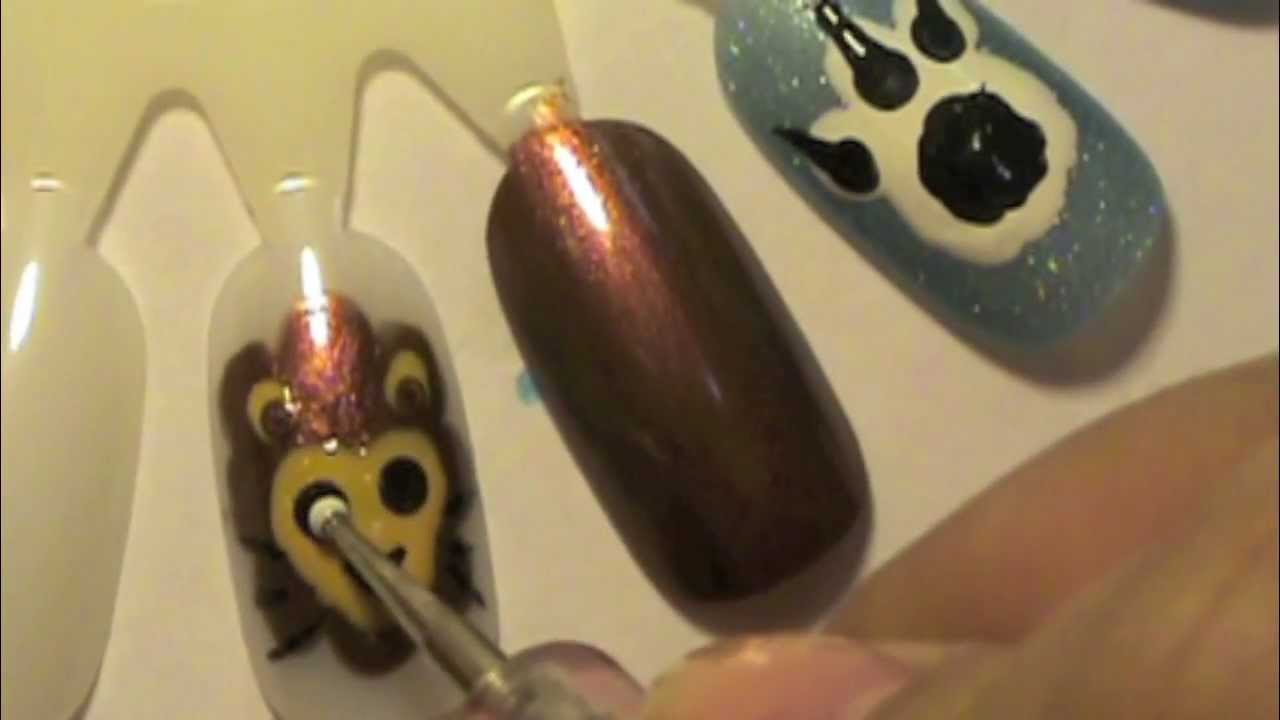Lion nail art tutorial YouTube