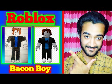 How To Draw A Bacon Boy of Roblox, The Bawa Arts World