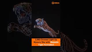2,983 Drones Light Up Mysuru Sky with Majestic Tiger Formation