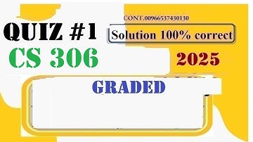 cs 306 quiz 1 solution fall 2025