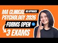 MA/Mphil Clinical Psychology (RCI Approved) Entrance Exams 2026 - Upcoming forms