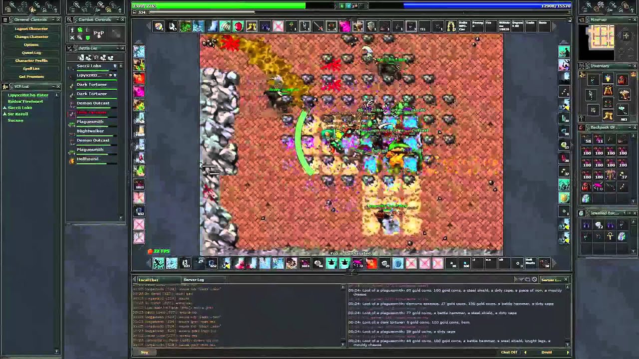 Tibia - FULL TEAM - Roshamuul Prison -3 by ED 524 [+Loot] - YouTube