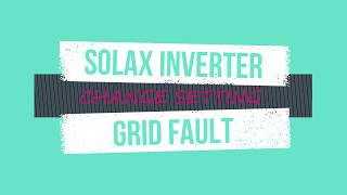 Solax Inverter Grid Lost Fault