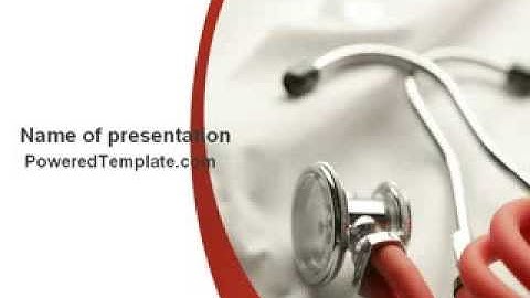 Phonendoscope In A Gray Red Colors PowerPoint Template by PoweredTemplate.com