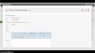 Add a funeral home using in funeral home manager