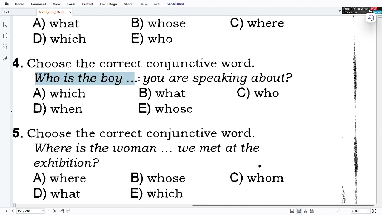 Conjunctive words ( Bağlayıcı sözlər) , DİM Abituriyent.