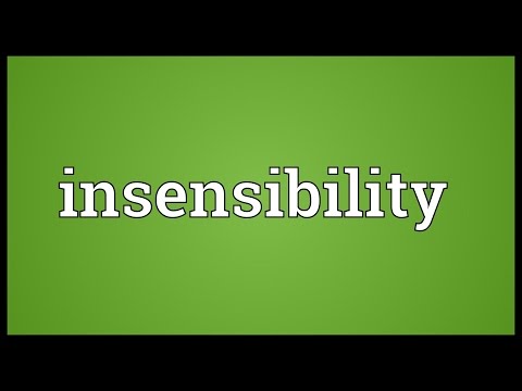 Header of insensibility