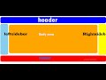 How to create Header, footer, body, right left side bar with Html and Css.