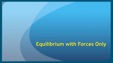 Video 1.02  -- Equilibrium with Forces Only