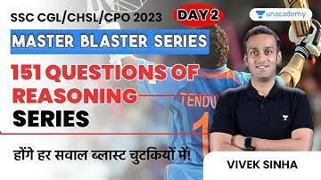 SSC CGL/CHSL/CPO 2023 I Series I Reasoning I Previous Year Question I by Vivek Sinha