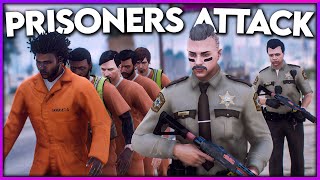 GTA RP | PRISONERS ATTACK THE COPS AND ESCAPE