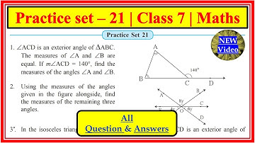 Practice Set 21 Class 7 Math | Chapter 4 Angles and Pairs of Angles Maharashtra Board Std 7th Math