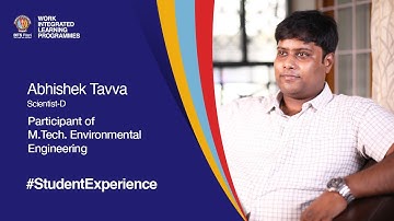 Student Speak | Abhishek Tavva | M.Tech. Environmental Engineering for Working Professionals