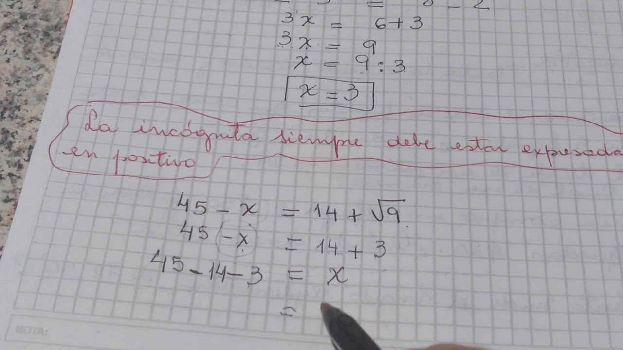 ECUACIONES Cómo despejar la incógnita YouTube