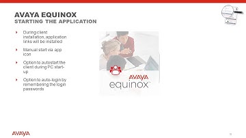 Avaya Equinox W04  Starting the Windows client
