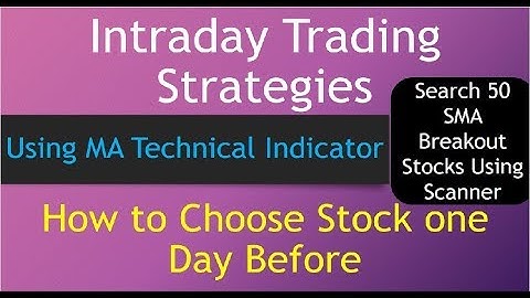 Intraday 50 SMA Breakout Stocks Using Scanner | By Abhijit Zingade