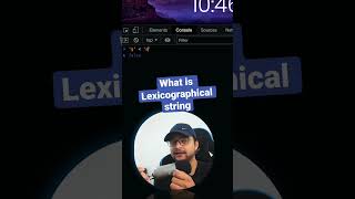 Lexicographical string #javascript #shorts  #programming #coding #codinglife #coding