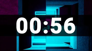 56 Second Timer with Cool Upbeat Music for Kids, Chill Instrumental Countdown