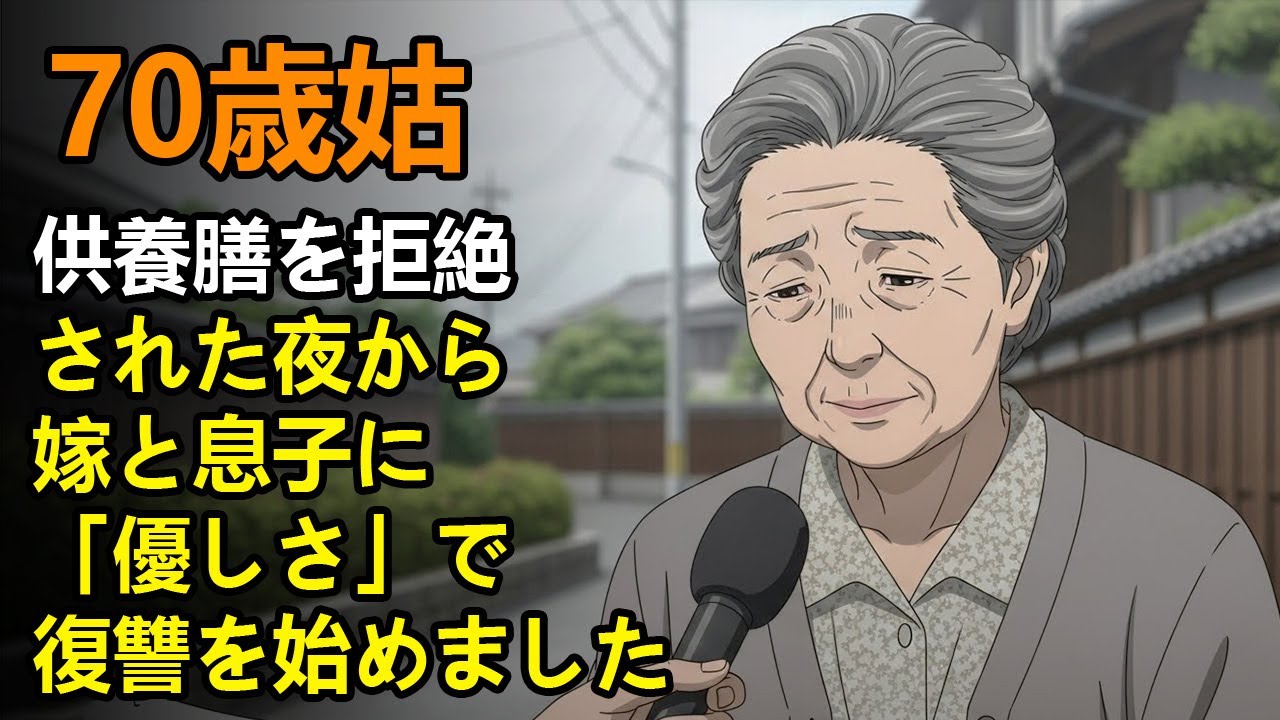 70歳姑、供養膳を拒絶された夜から、嫁と息子に「優しさ」で復讐を始めました