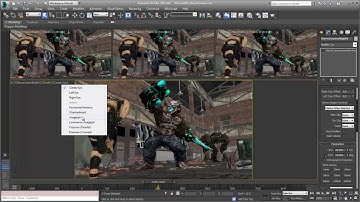Autodesk 3DS MAX - Stereo camera video.