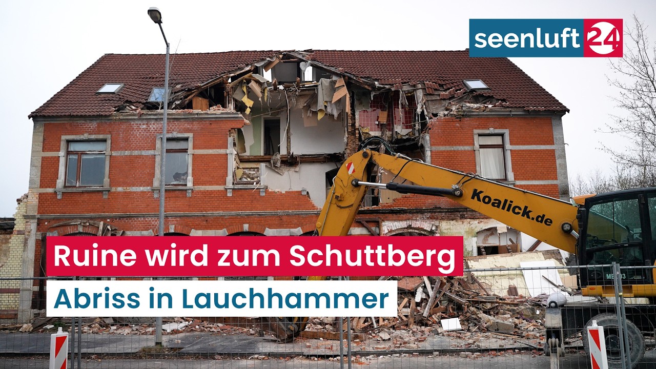 Ruine wird zum Schuttberg - Abriss in Lauchhammer