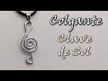 COLGANTE CLAVE DE SOL EN ALAMBRE. Curso de alambrismo