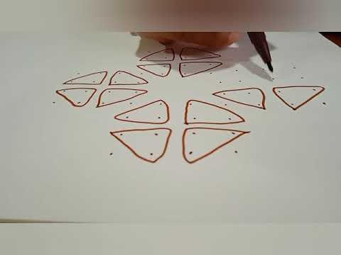 Beautiful triangle , circle, Rangoli