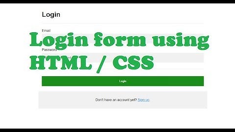 Login form using HTML and CSS | HTML / CSS نموذج تسجيل الدخول باستخدام