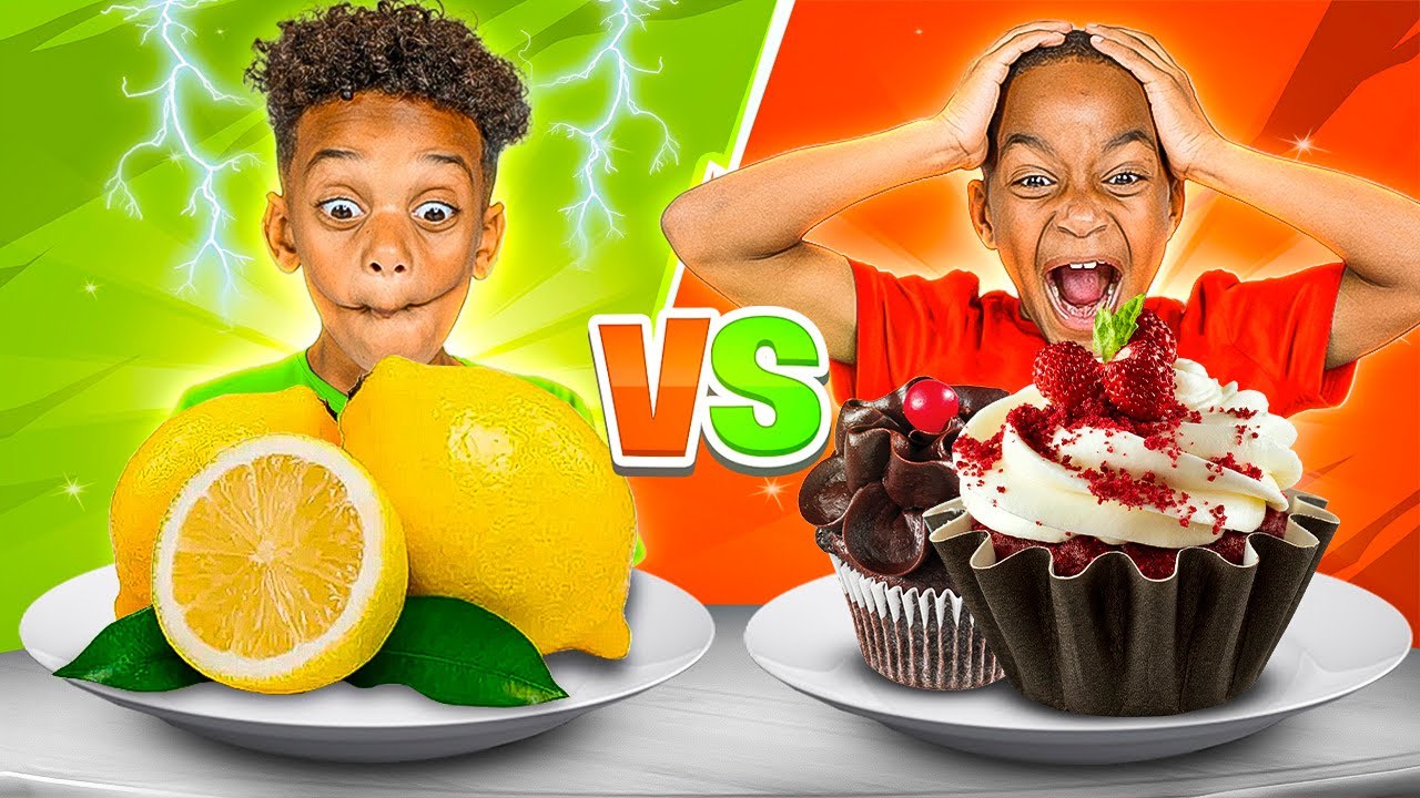 SWEET VS SOUR FOOD CHALLENGE YouTube