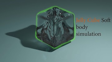 Jelly Cube falling from the sky | Blender soft body #shorts