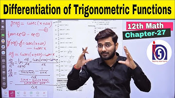 12th Math Chap-27 Differentiation of Trigonometric Functions 🔴Demo Lecture #niosupdate #niosexam