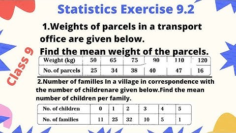 Statistics class 9 exercise 9.2 / 1,2 problems