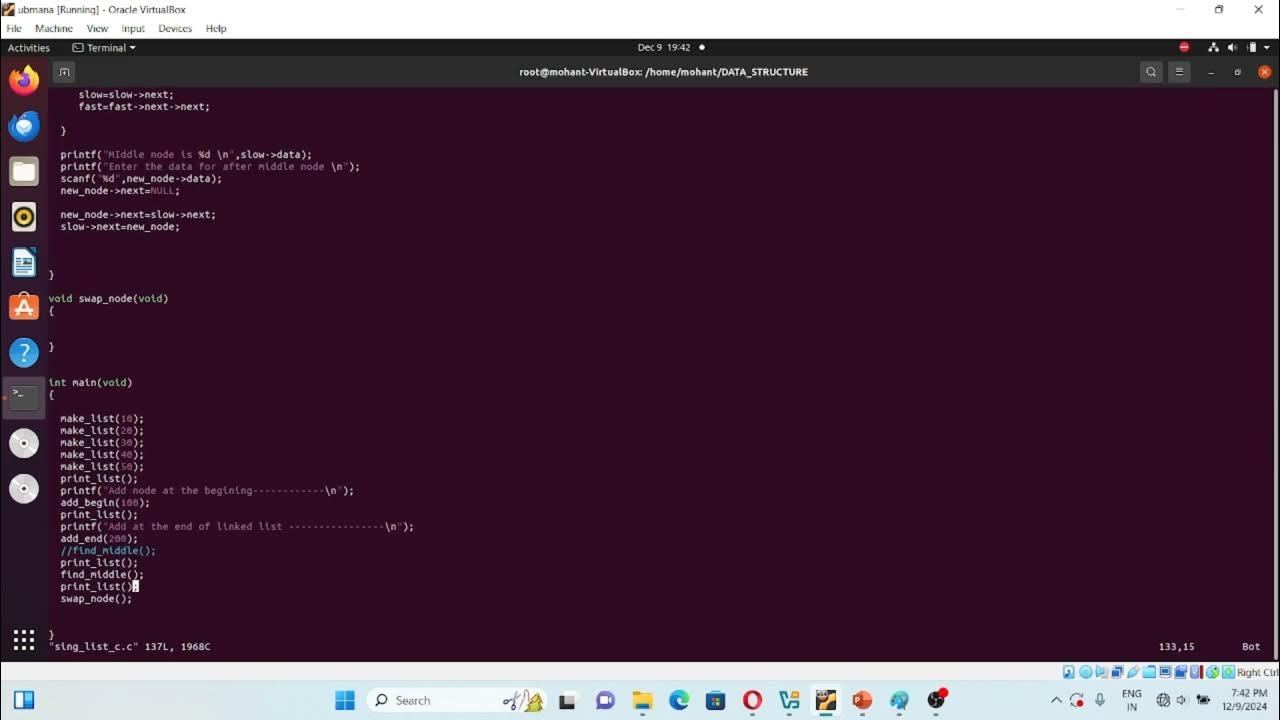 PART 5: Find Middle node in single linked List using C/C++ - YouTube