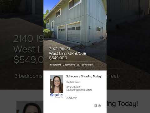 2140 19th St, West Linn, OR home video tour