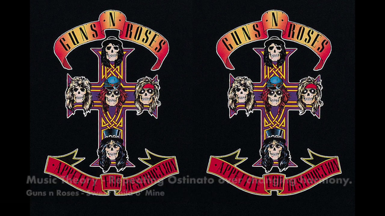 Music Theory - Sweet Child o' Mine (Ostinatos over changing harmony)