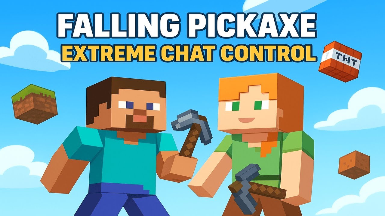 EXTREME Falling Pickaxe Challenge 😱 Chat vs Minecraft TNT! 