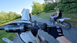 YZ250F WHEELIES BACKROADS!