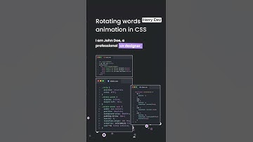 ✨ "Create Stunning Rotating Word Animations in CSS3! 🔥 (Using JS & HTML) #WebDesign"||#shorts #css4