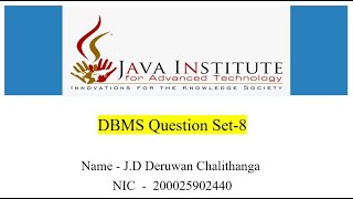 DBMS question set 8