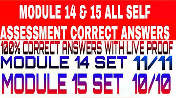 NISTHA MODULE 14 & 15 ALL SELF ASSESSMENT CORRECT ANSWERS WITH LIVE PROOF SET 11/11 & 10/10