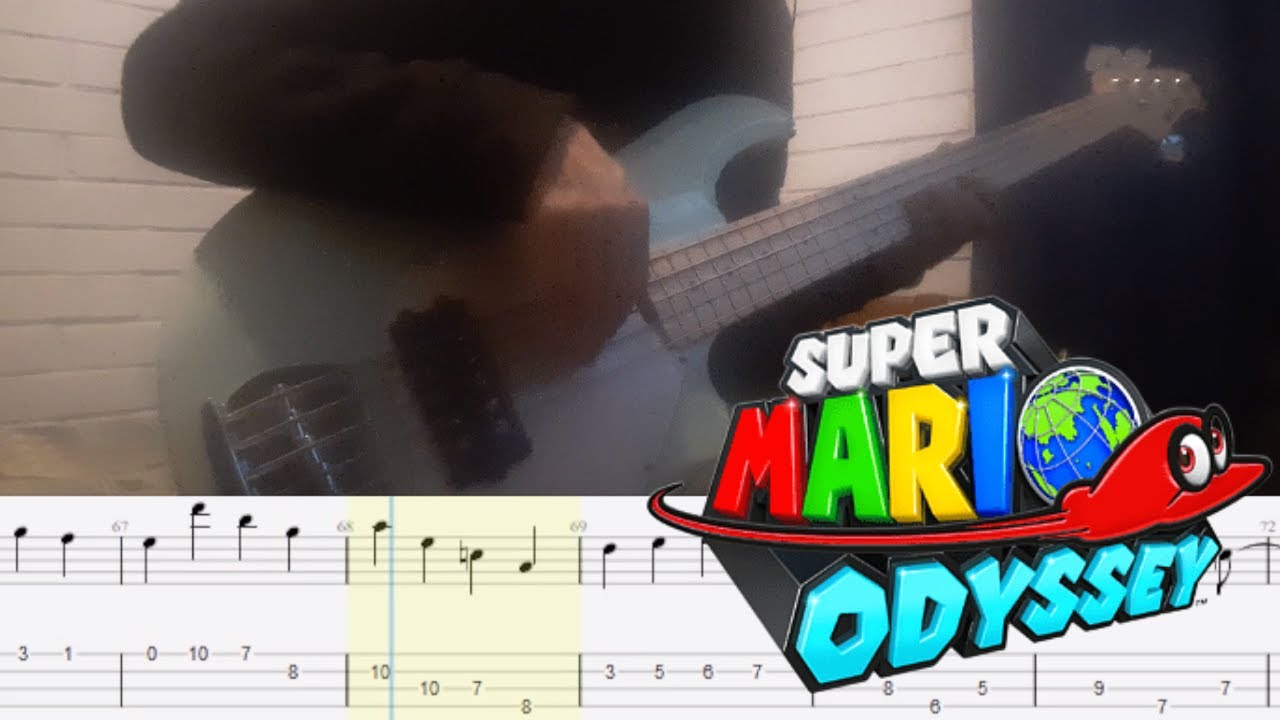 Jump Up, Super Star! - Super Mario Odyssey || Bass Cover(w/tabs)