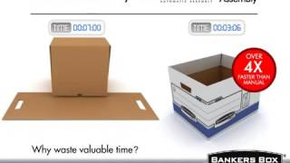 Bankers Box® System Standard Storage Box  - Blue (Manual Assembly Vs Fastfold Assembly)