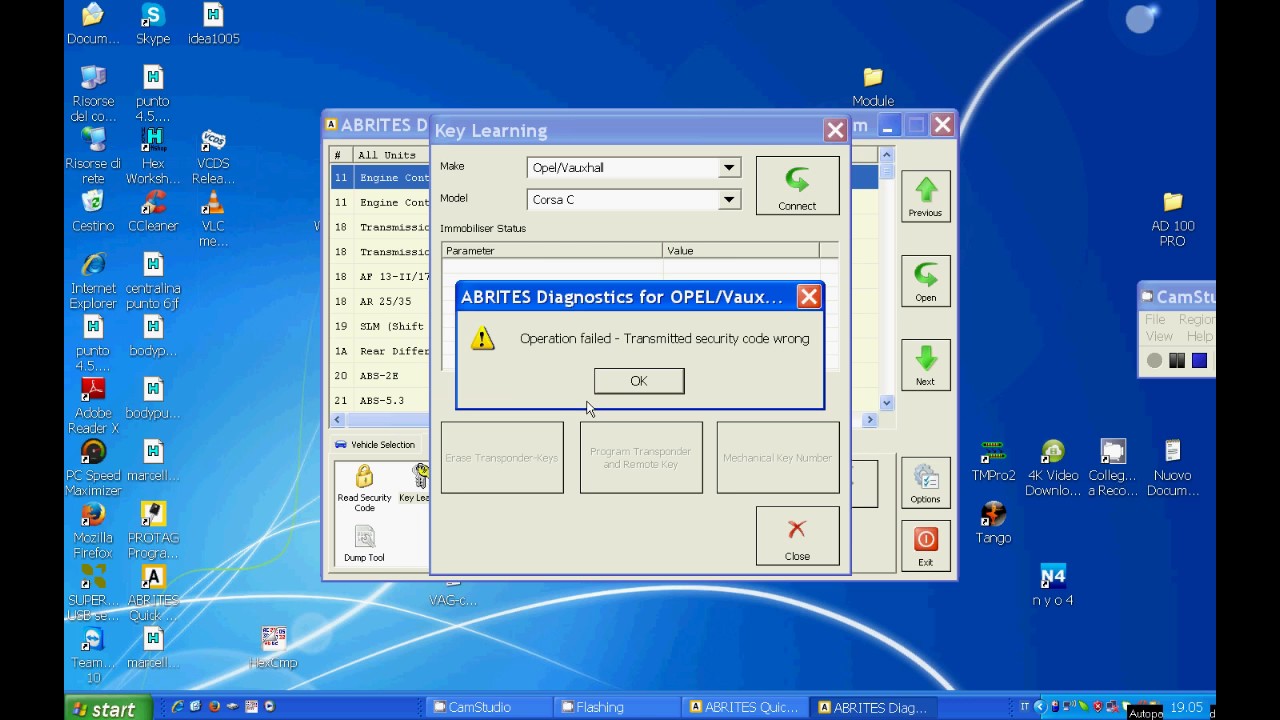 OPEL CORSA C - Programmazione Chiave con ID40