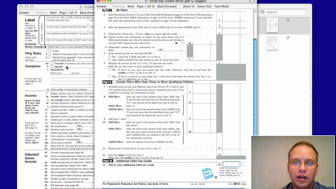 child tax credit limit for 2012 2013 youtube 8812 form