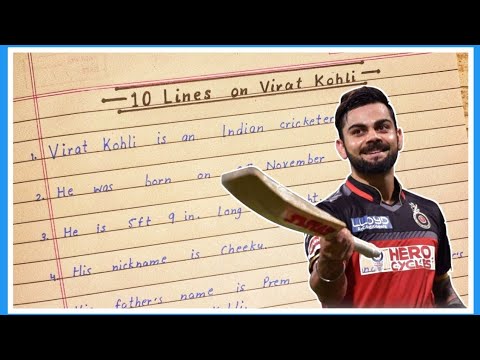 10 lines school essay on virat kohli