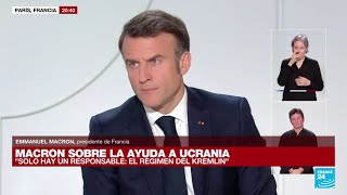 "Si Rusia gana, ya no tendríamos seguridad en Europa": Emmanuel Macron, presidente de Francia