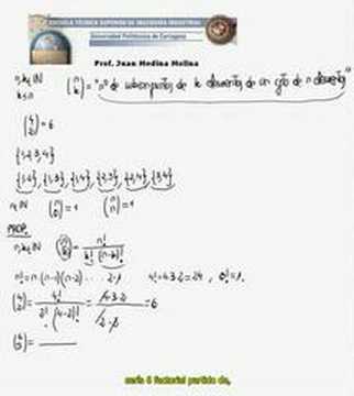 Matemáticas - Números combinatorios y formas de calcularlos