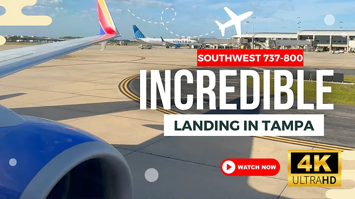 4K SPECTACULAR LANDING IN TAMPA - SOUTHWEST 737-800