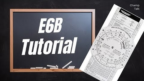 Video - 2  Speed, Time & Distance E6B Flight Computer