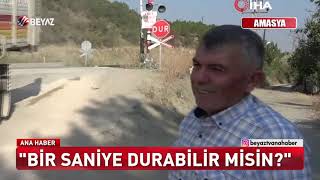 Treni Eliyle Durdurmaya Çalıştı
